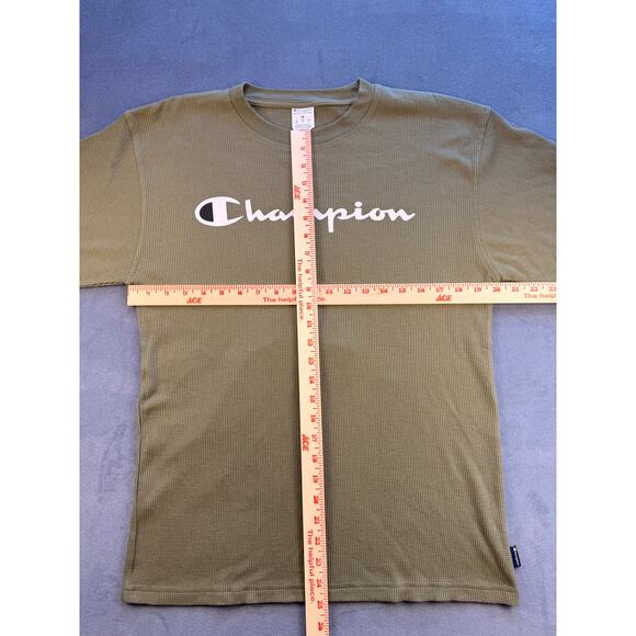 Champion Waffle Long Sleeve Shirt / Cargo Green / Mens Med *New w/Tag - Picture 6 of 10